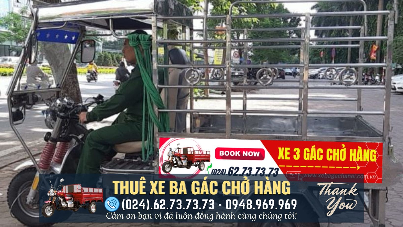 xe 3 gác chở hàng